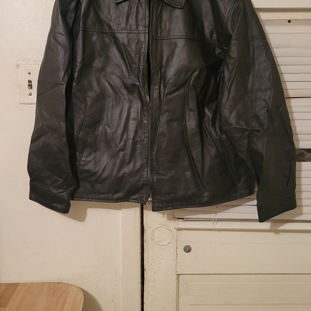 Men's Genuine Vintage leather jacket - Picture 10 of 12
